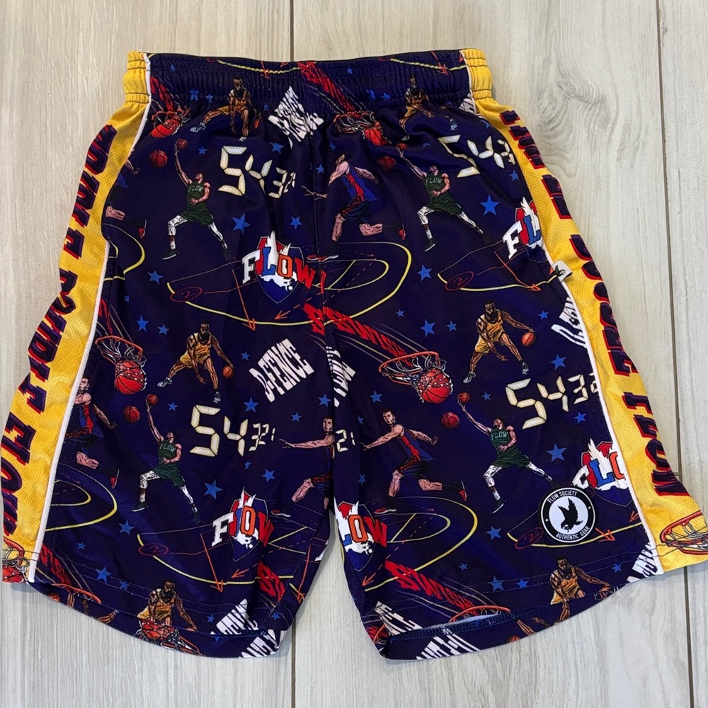 Kids Basketball Print Shorts